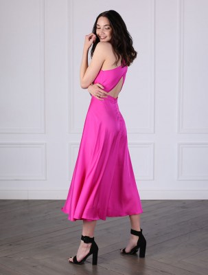 Платье розовое длинное